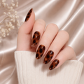 Amber Tortoiseshell Semi-Cured Gel Nail