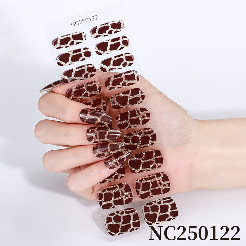 🤎 Golden Giraffe Semi-Cured Gel Nails