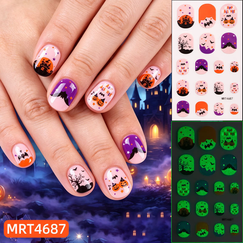 Kids Nail Wraps for Halloween👻🎃