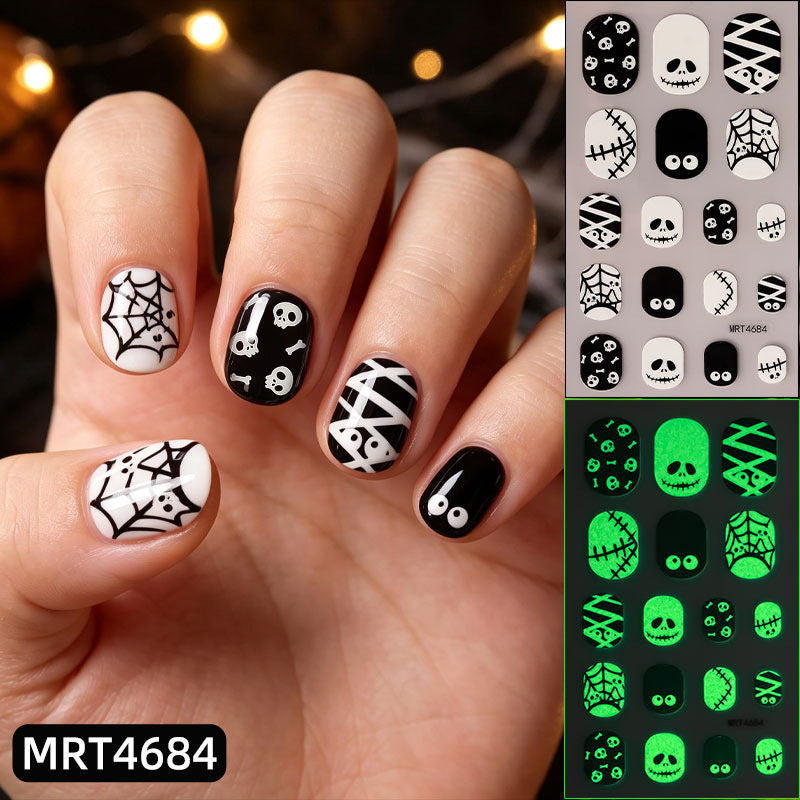 Kids Nail Wraps for Halloween👻🎃